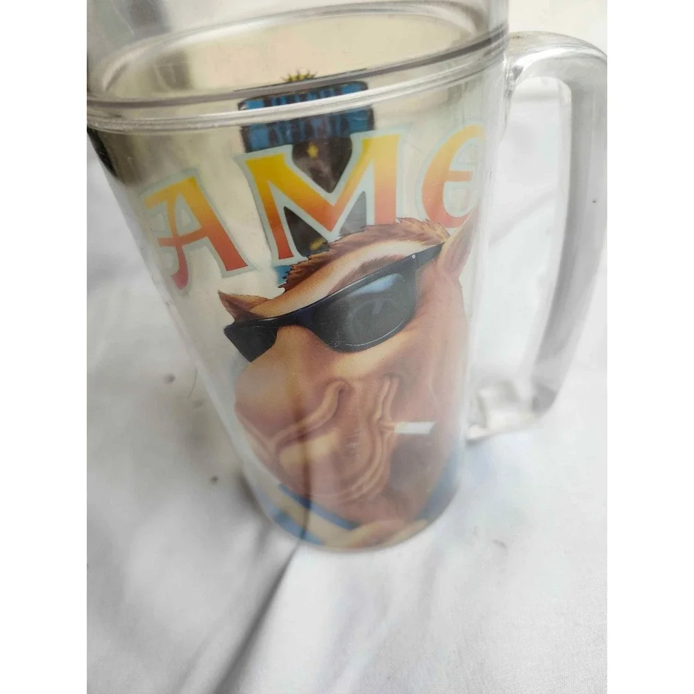 Vintage 1992 Joe Camel Atlanta Knights IHL Hockey Acrylic Mug Stein Plastic